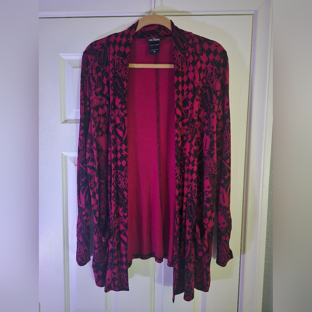 EUC Torrid Disney Villains (Queen of Hearts) Open Cardigan